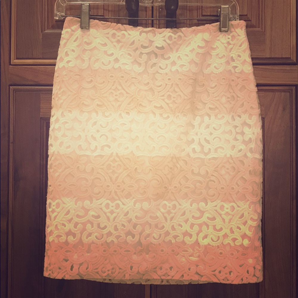 Lace Patterned Skirt from White House Black Market