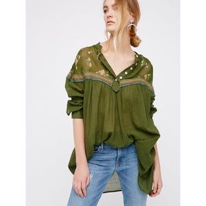 Free People Hearts & Colors Floral Top Shirt $98