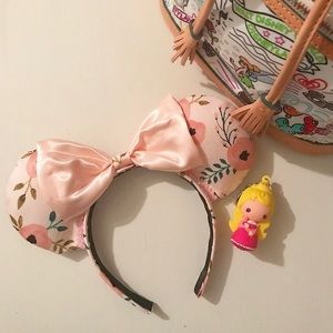 Pink Floral Minnie Mouse Ears