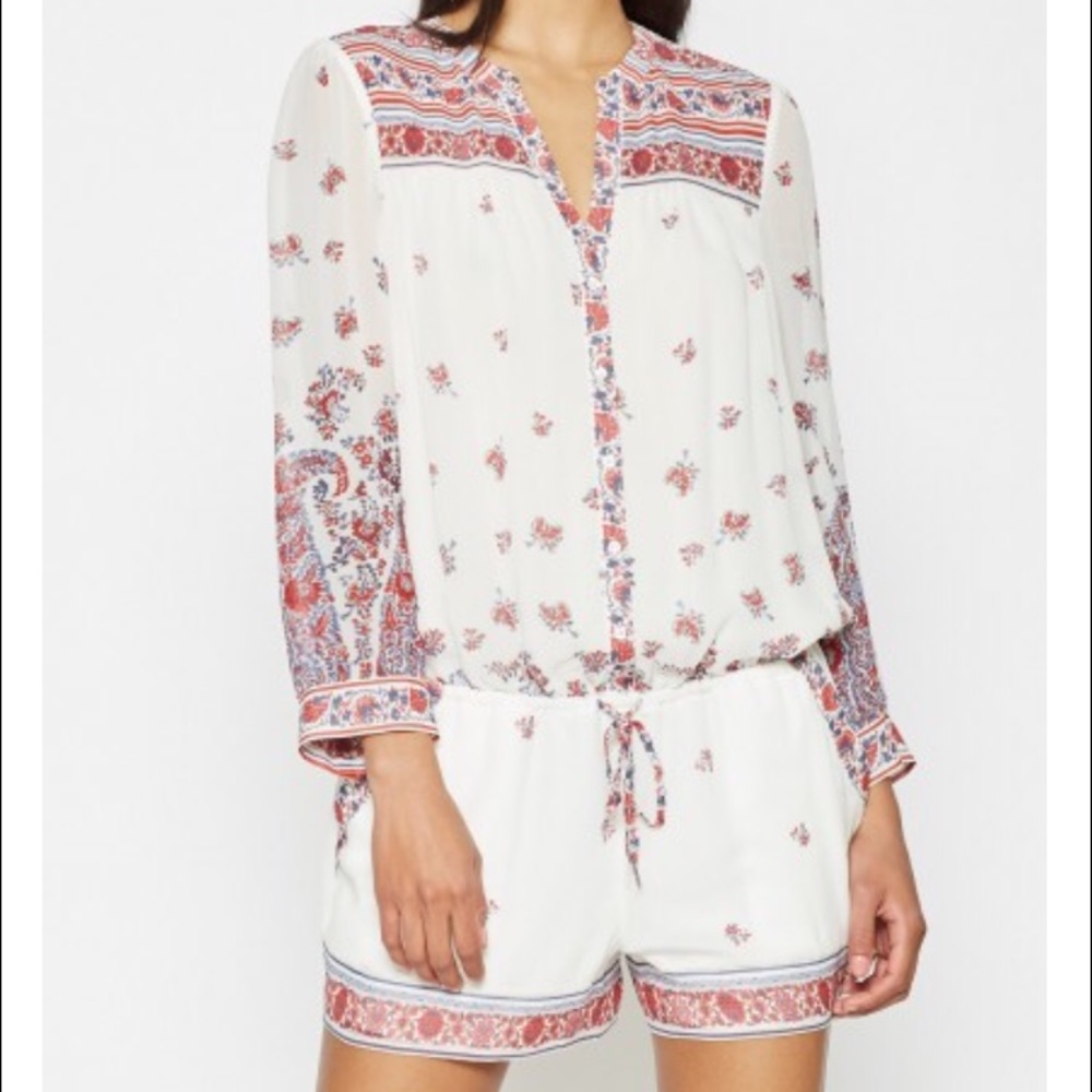 Joie chiffon patterned romper
