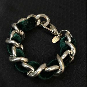 HRH Collection Green Velvet metallic Coco bracelet