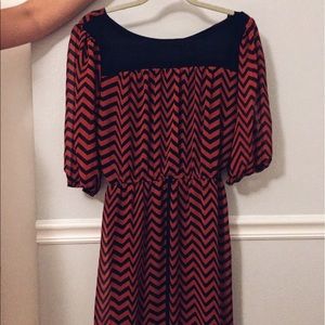 causal chevron dress