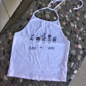 Brandy Melville "Plants are friends" Halter