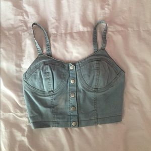 Cropped denim top