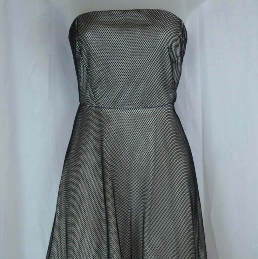 Net strapless dress
