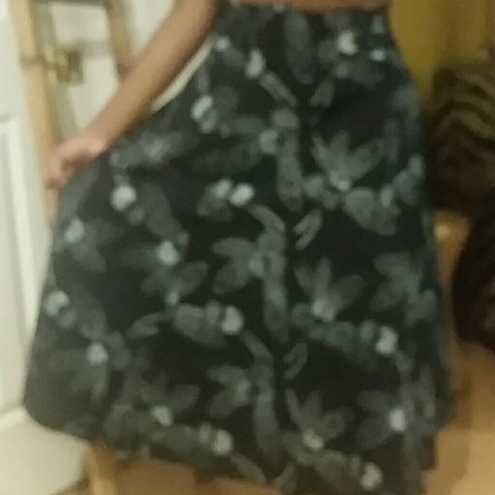 Navy blue handmade India maxi skirt