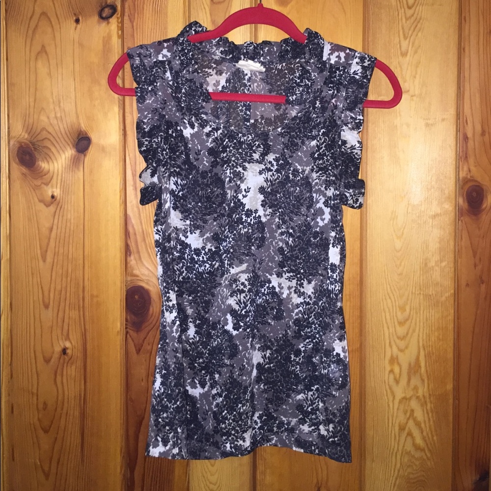 Converse, Shirt/Blouse/Tank Top, leafy pattern, XS