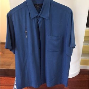 Men's blush short sleeve business casual shirt
