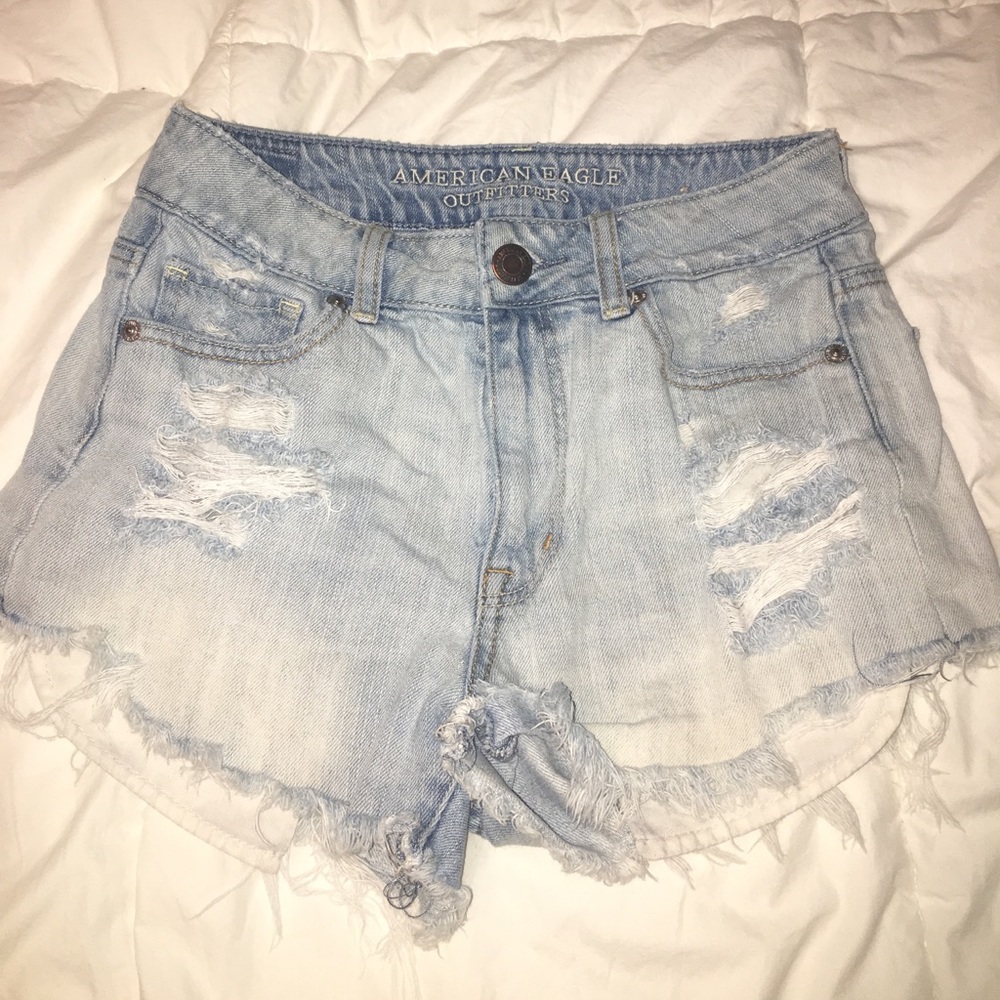 American Eagle high wasted shorts.