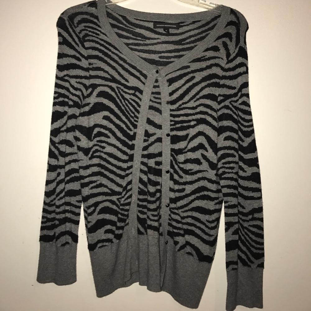 Adorable Express zebra design cardigan