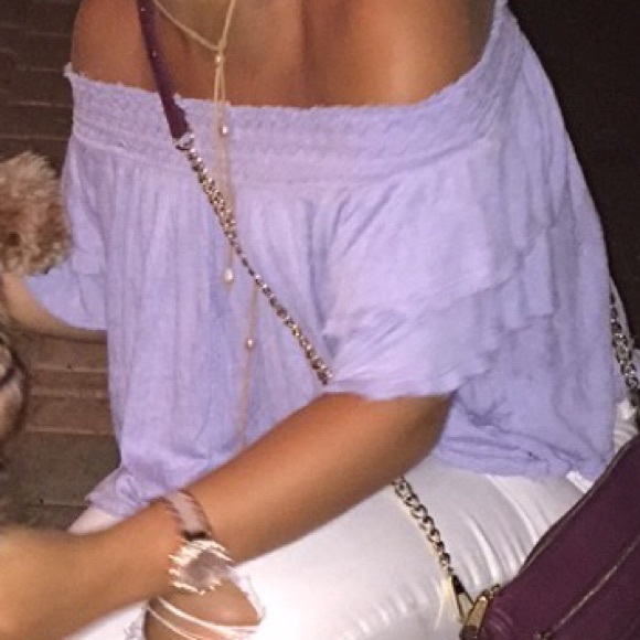 Free People Tops - Free people lavender off the shoulder top