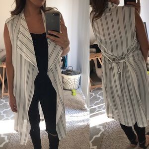 Tops - White striped vest Tops - White striped vest