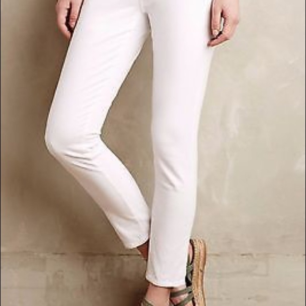 AG The Stevie Slim Straight White Jeans size 25 R