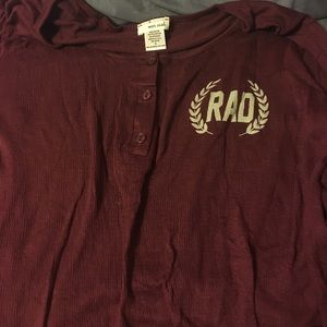 maroon long sleeve