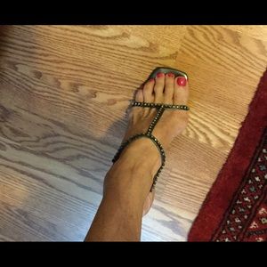 Anne Klein heels with rhinestones