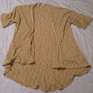 Yellow Lularoe Knit Lindsey Kimono
