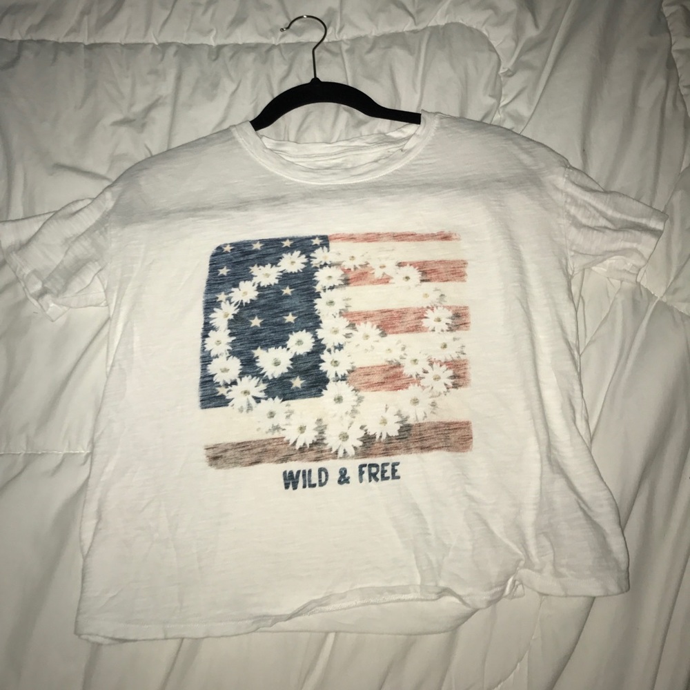 Abercrombie girls patriotic top- red, white, &blue