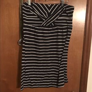 Strapless cotton dress