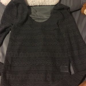 dark gray lace long sleeve