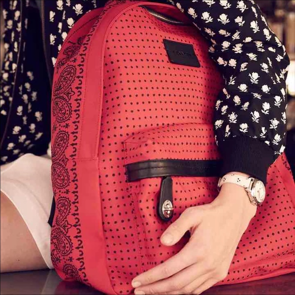 Trade COACH Red Bandit Tiny Dot Backpack