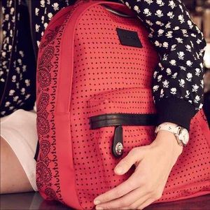 Trade COACH Red Bandit Tiny Dot Backpack