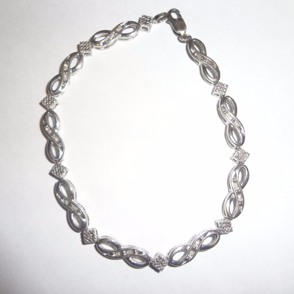 Kay Jewelers Jewelry - Kay Infinity Bracelet silver diamond