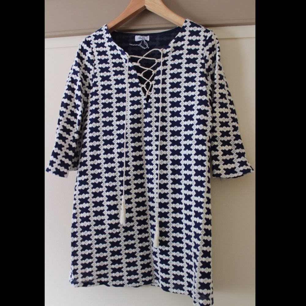 Navy/White Dress