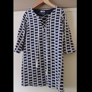 Navy/White Dress