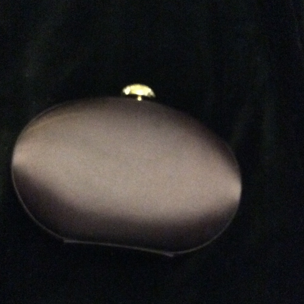 PURPLE SATIN OVAL CLUTCH