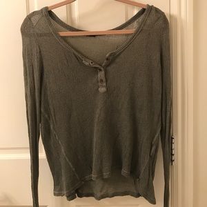 Brandy Melville olive green cute light sweater