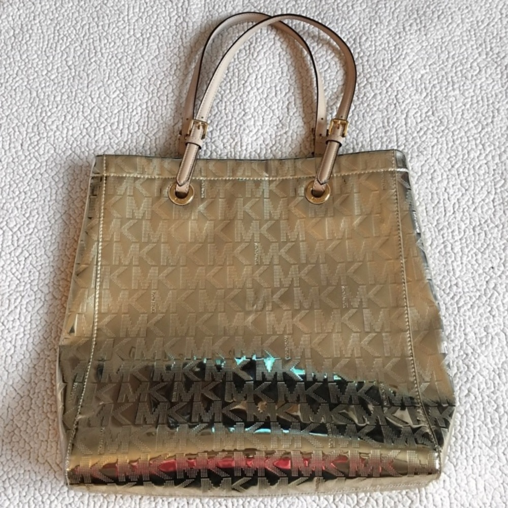 Sold on other app Gold Michael Kors tote