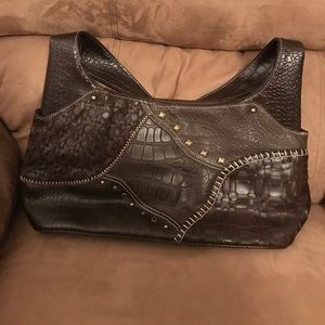 Faux leather shoulder bag!