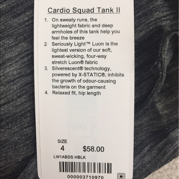 Lululemon Athletics Cardio Squad II Tank NWT - Picture 2 of 4