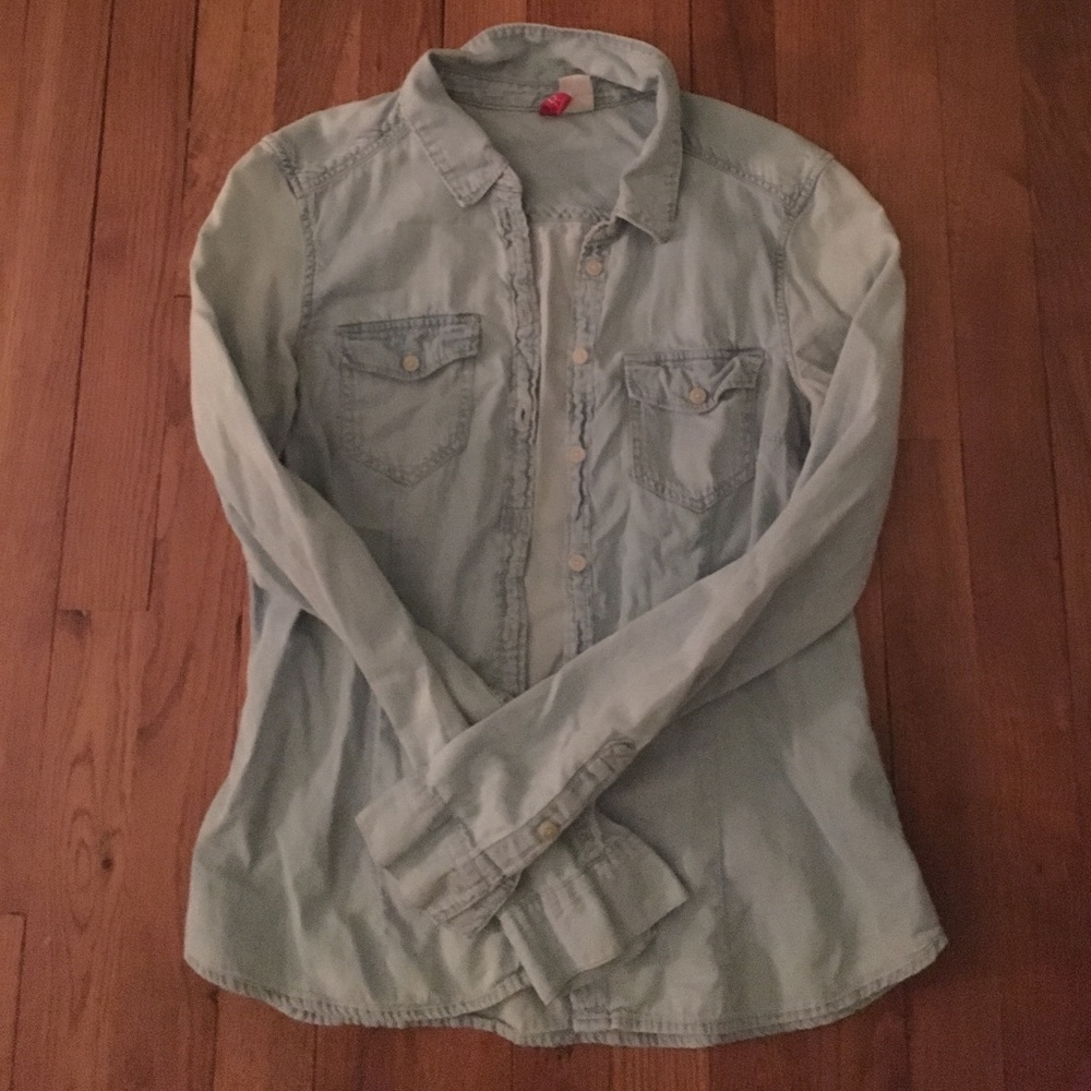 Chambray Long Sleeved Shirt
