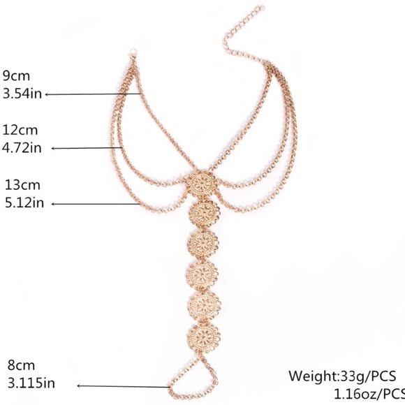 Beach Wedding Sandal Foot Jewelry Sexy Vintage NWT - Picture 3 of 8