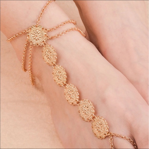 Beach Wedding Sandal Foot Jewelry Sexy Vintage NWT - Picture 8 of 8