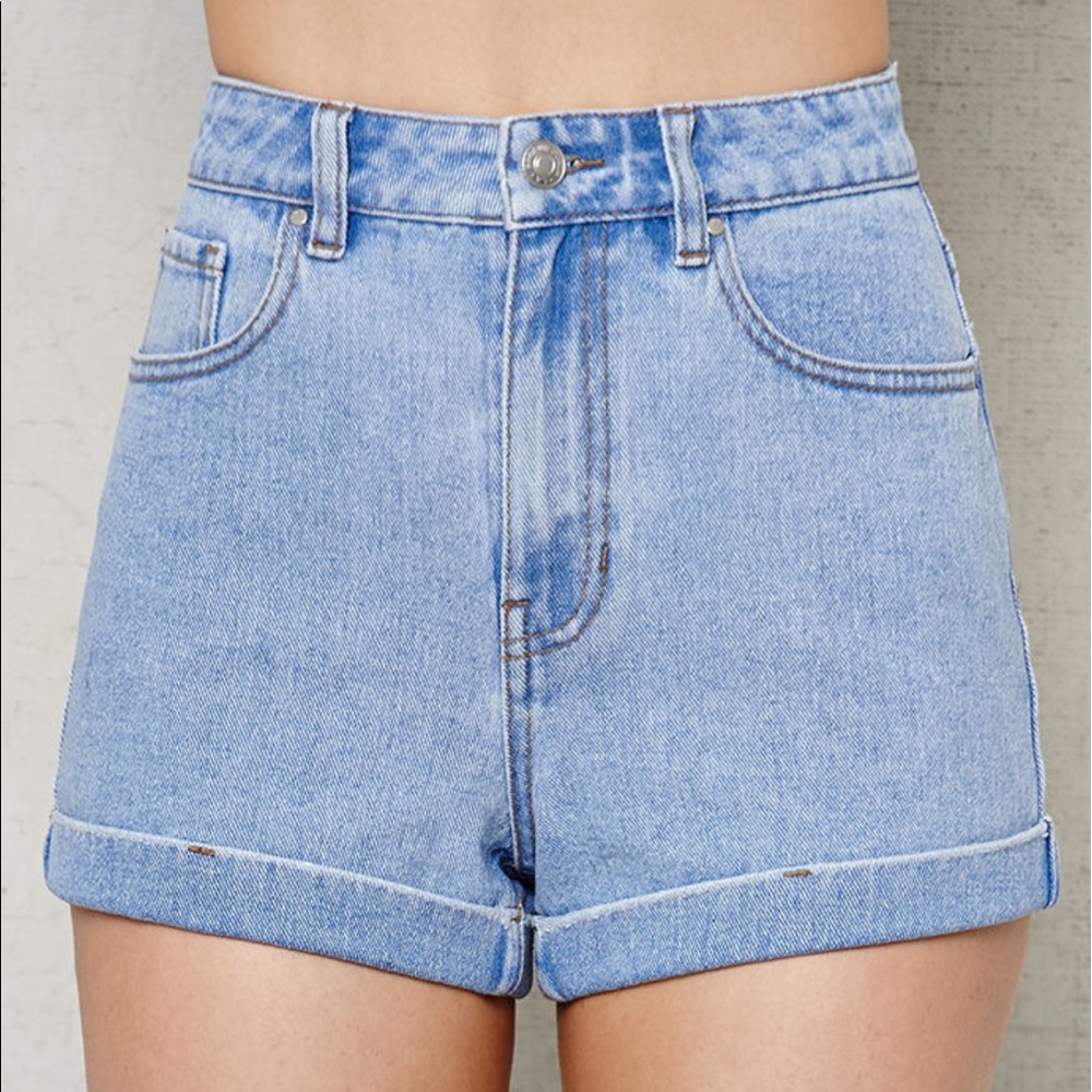 High waisted shorts denim