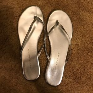 Silver Flip Flops