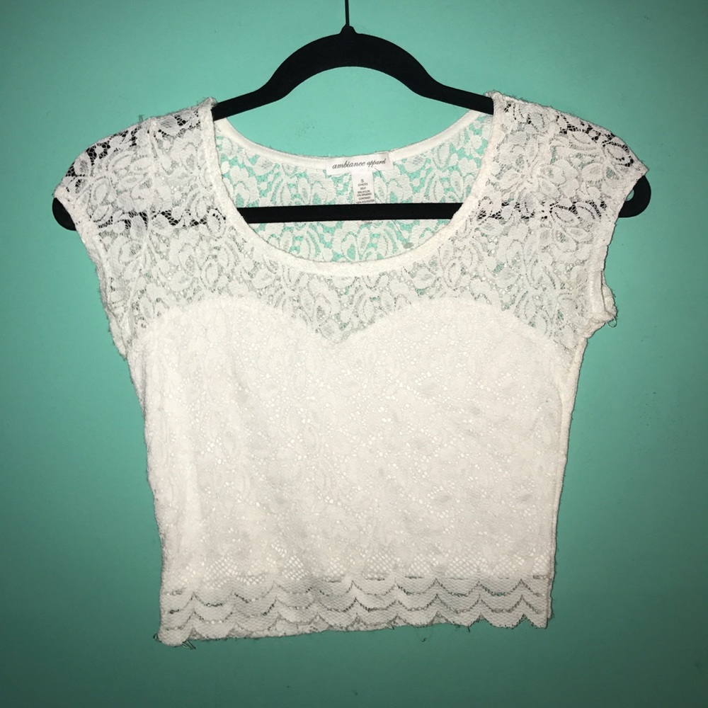 Junior girls white crop top