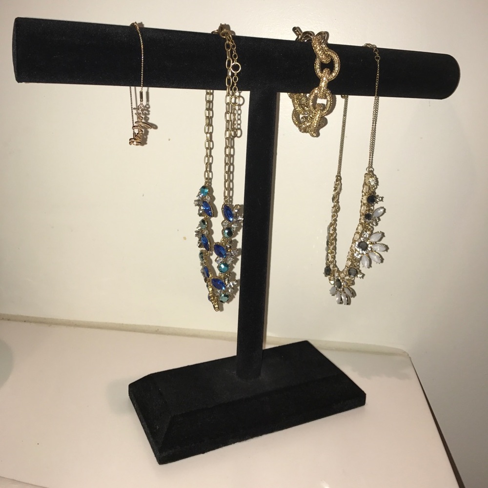 Jewelry Display - 12" stand, 14" necklace bar