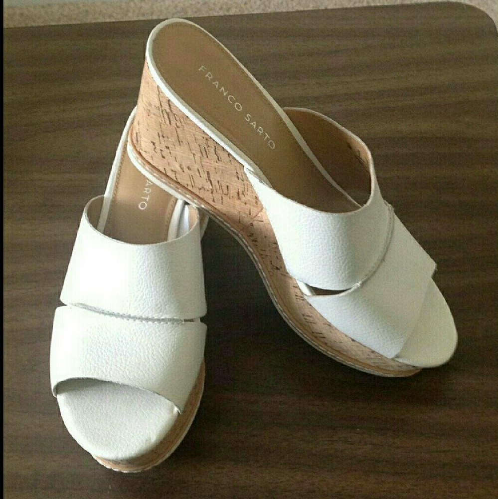 White Vacation Franco Sarto Wedges