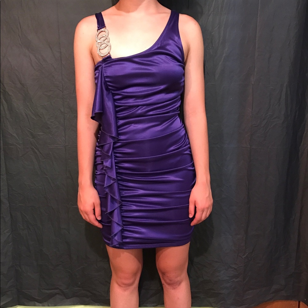 Purple Silky Dress