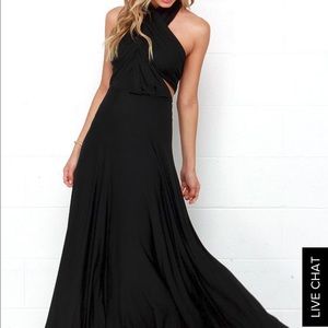 Lulus black maxi dress size M