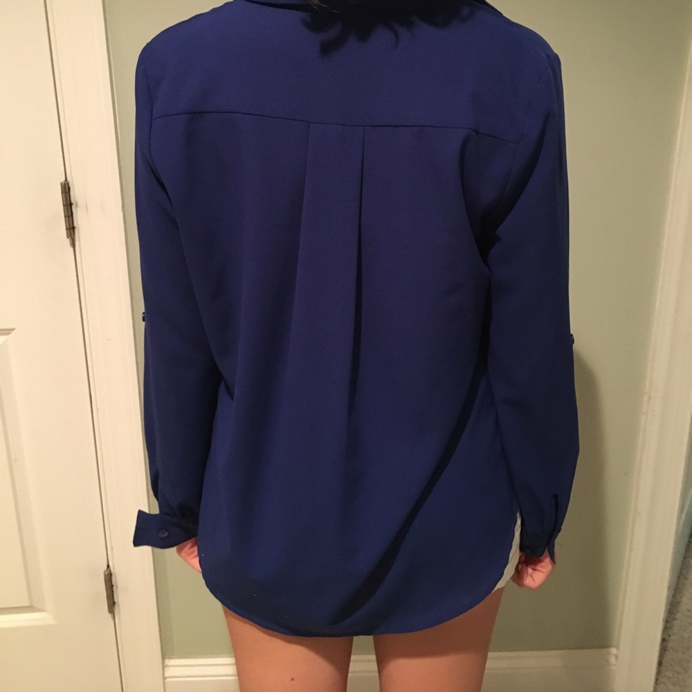 Royal blue blouse