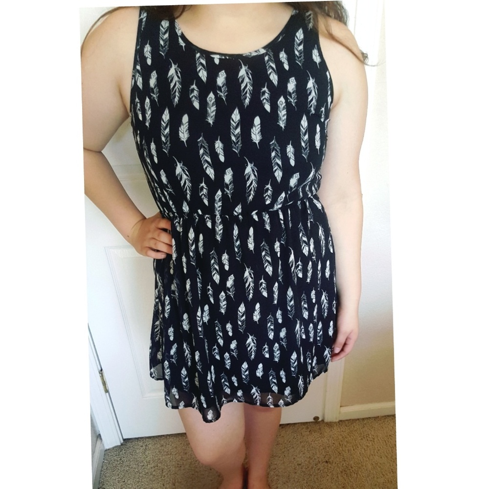 H&M Black Feather Dress