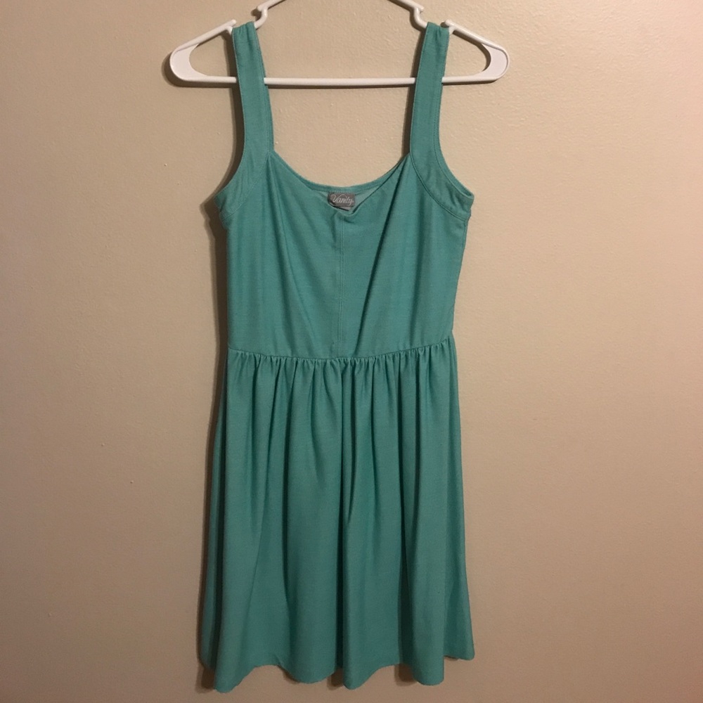 Mint flowy dress with fitted top