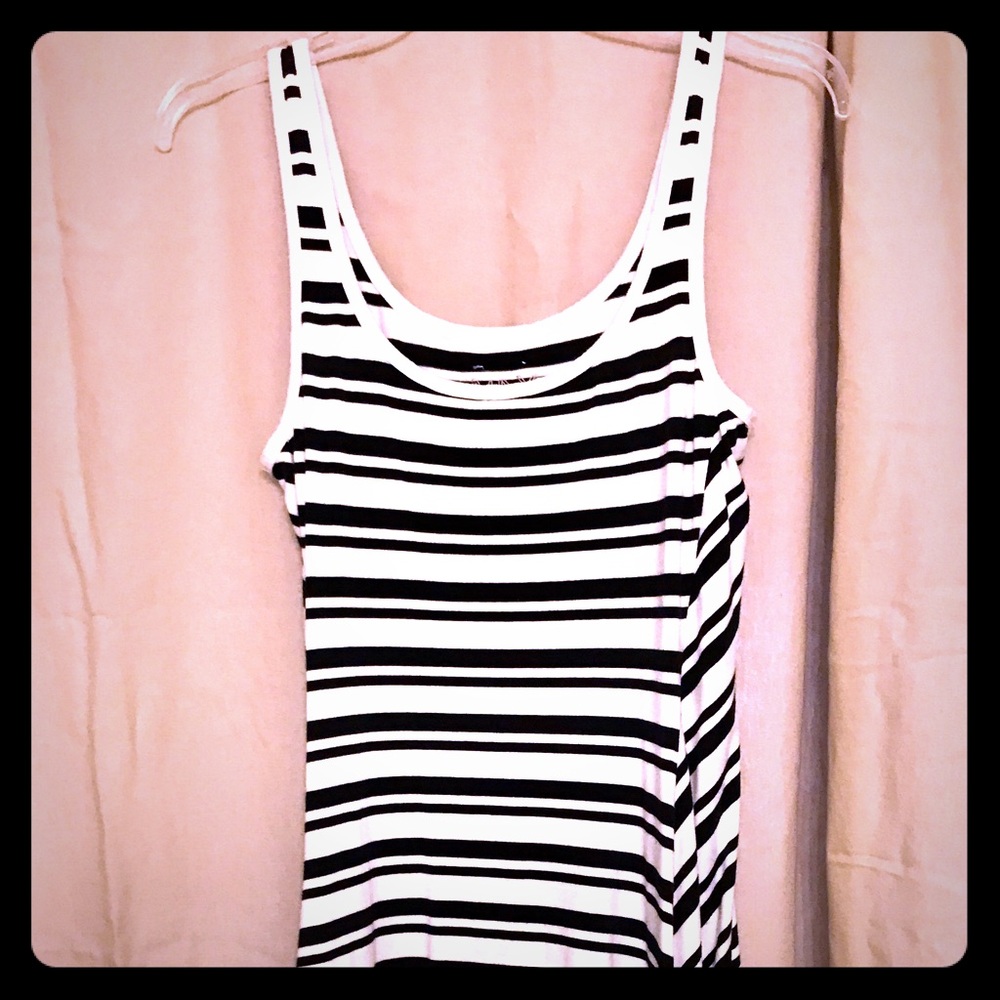 Marc New York Navy & White Hi-Low Tank Dress