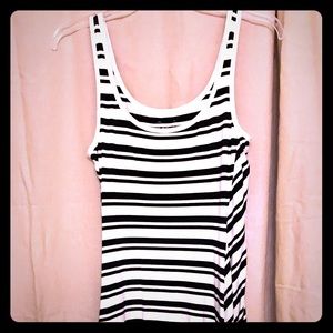 Marc New York Navy & White Hi-Low Tank Dress