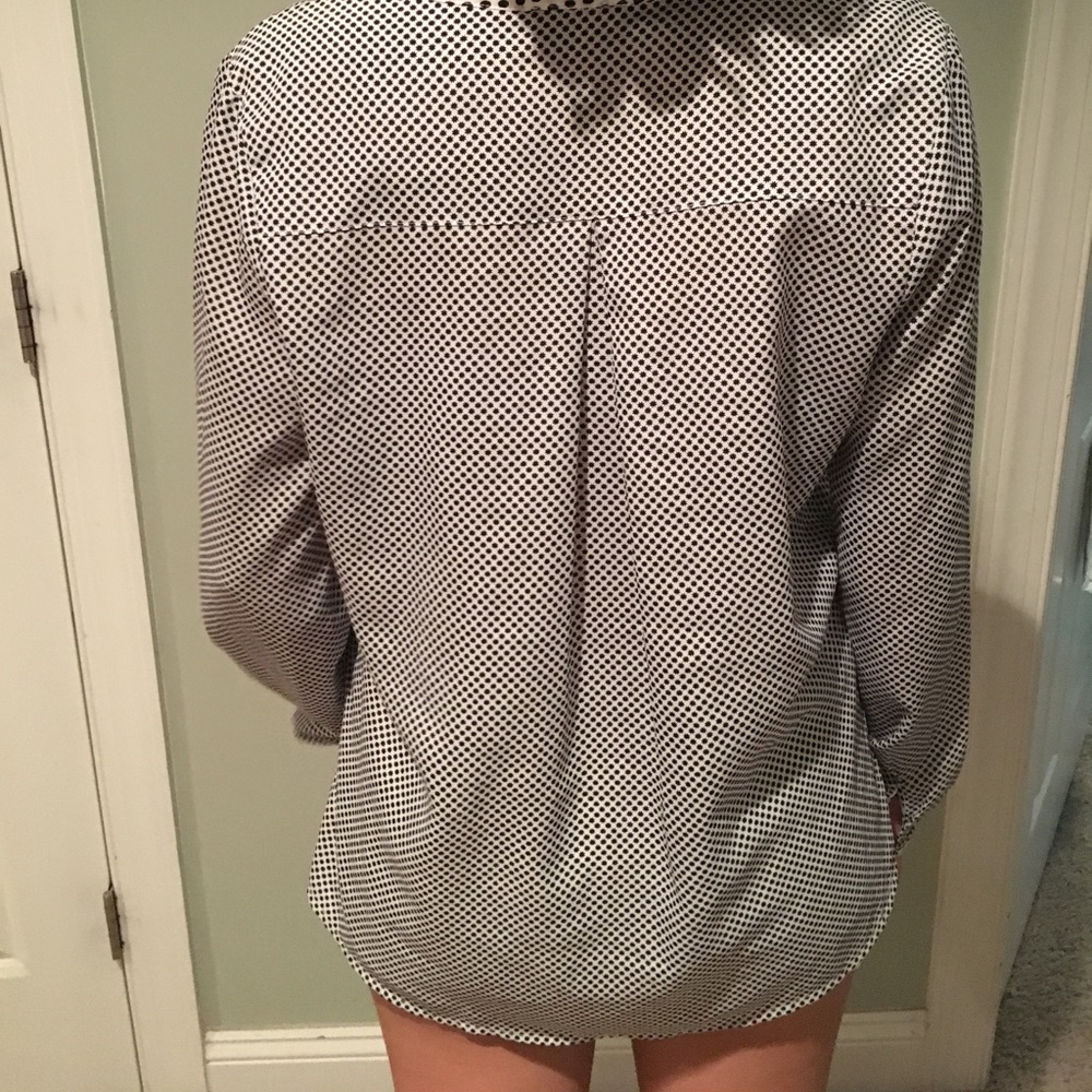 Black and white blouse