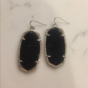 Large Kendra Scott Black Earrings